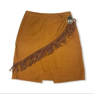 Vintage Western Attitude Mini Skirt with fringe